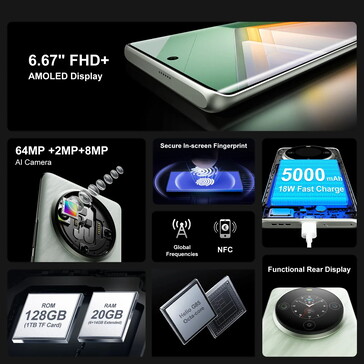 Vorhanden ist ein Fingerabdrucksensor im Display (Bildquelle: Fossibot)