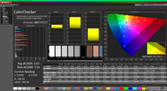 ColorChecker vor der Kalibrierung (P3)