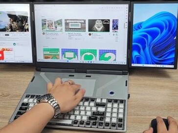 Das Touchpad befindet sich über der mechanischen Tastatur (Bildquelle: TriMax Pro)