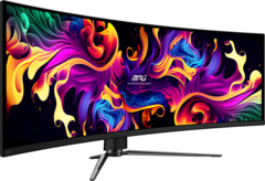 MSI zeigt zur CES 2024 den 49 Zoll großen MPG 491CQP und viele weitere QD-OLED-Gaming-Monitore. (Bild: MSI)