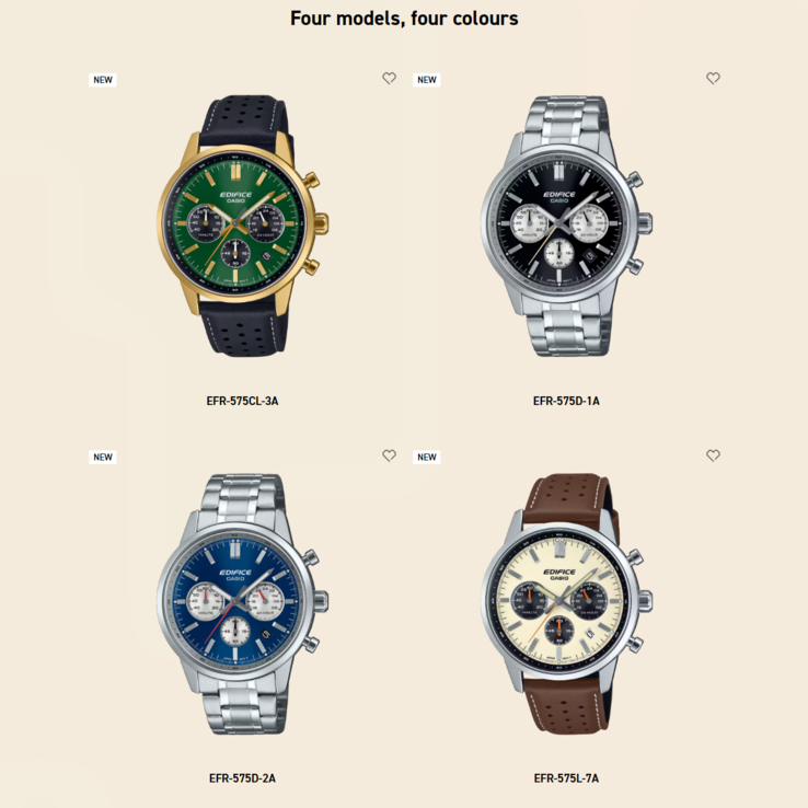 Die Casio Edifice EFR-575 Chronographen. (Bildquelle: Casio)