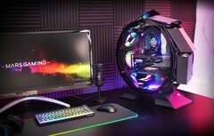 Das MCORB Micro-ATX-Gehäuse packt bis zu neun Lüfter kreisförmig um Gaming-PC-Hardware. (Bildquelle: Mars Gaming)