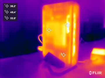 Asus ROG NUC beim Stresstest (vertikal, linke Seite)