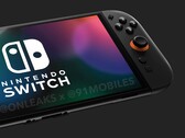 Die Nintendo Switch 2 soll ihrem Vorgänger recht ähnlich sehen. (Bildquelle: @OnLeaks / 91mobiles)