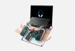 Das Alienware x15 setzt auf vier Lüfter, zahlreiche Heatpipes und auf Element 31 für eine möglichst effektive Kühlung. (Bild: Dell)