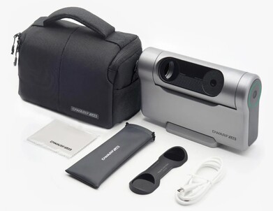Das Dwarf 3 Smart Teleskop kommt mit Sonnenschutz, Reinigungstüchern, USB-C-Kabel und weicher Transporttasche mit Trageriemen (Bildquelle: Dwarflabs)