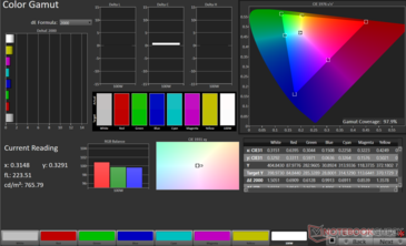 sRGB 2D Farbbereich: 98 % Abdeckung