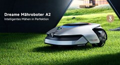 Der Dreame Mähroboter A2 ist heute mit 300 Euro Rabatt in den Verkauf gestartet. (Bildquelle: Dreame)