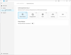 myHP Leistugnssteuerung