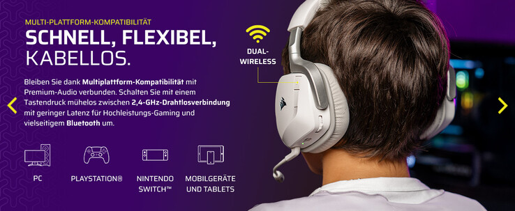 Das Void v2 unterstützt verschiedene Verbindungsarten (Bildquelle: Corsair)