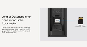 Die Speicherung ist auf einer microSD-Karte...