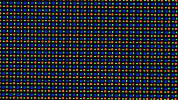 Das OLED-Display setzt auf eine RG/BG-Sub-Pixel-Matrix bestehend aus einer roten, einer blauen und jeweils einer grünen Leuchtdiode.