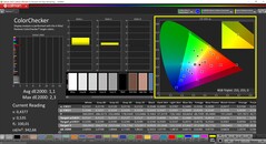 CalMAN ColorChecker (Profil: P3, Zielfarbraum: P3)