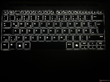 Tastaturbeleuchtung (zwei Intensitätsstufen)