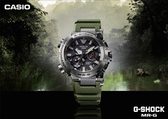 Im Bild zu sehen: die Casio G-Shock MR-G BF1000RG-3AJR in einer markanten olivgrünen Militär-Optik. (Bildquelle: Great G-Shock World)