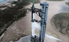 Das Starship von SpaceX auf der Startrampe. (Bildquelle: SpaceX)