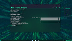 CachyOS 241221 Desktop mit CLI-Window (Bildquelle: CachyOS)