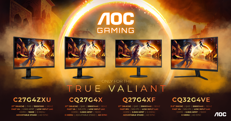 AOC hat gleich vier neue Gaming-Monitore vorgestellt (Bildquelle: AOC)