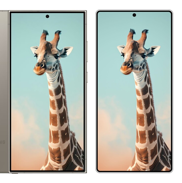 Das erwartete Samsung Galaxy S25 Ultra Design (rechts) im Vergleich zum Galaxy S24 Ultra (links)