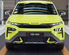 Skoda Elroq: Das rein batteriebetriebene Elektro-SUV feiert 100.000 gebaute Einheiten und den Titel German Car of the Year (Bild: Skoda).