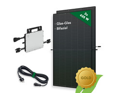 Das Balkonkraftwerk ist günstig für Selbstabholer erhältlich (Bild: Trina Solar, Hoymiles, Neue Energie 24 - bearbeitet)