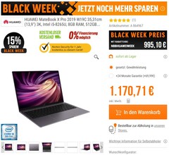 Nur noch bis Montag 6. Juli: Huawei MateBook X Pro, D14, D15 und Huawei MediaPad Tablets zum Bestpreis
