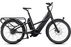 Das Longtail Hybrid 725 ist ein belastbares E-Bike für Familien, die sich für kürzere Strecken nicht auf ein Auto verlassen möchten (Bildquelle: Cube)