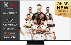 Die Fußball-EM ist zwar längst vorbei, der 55 Zoll große TCL QM8B ist aber weiterhin eine exzellente Wahl im Budget-Segment (Bildquelle: TCL)