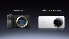 Vivo vergleicht sich im Rahmen des X200 Ultra Launchevents auch mit einer Sony A6700 und entsprechenden Objektiven. (Bildquelle: Vivo)