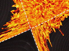 Chaotischer, aber beherrschbarer als bisher angenommen: sehr, sehr heißes Plasma. (Bild: Dave Pugmire, Jong Youl Choi/ORNL)