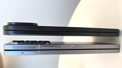 Das Samsung Galaxy Z Fold 6 Slim soll dünner als das Google Pixel 9 Pro Fold (oben) werden, gegenüber dem dickeren Galaxy Z Fold6. (Bildquelle: bobodtech, editiert)