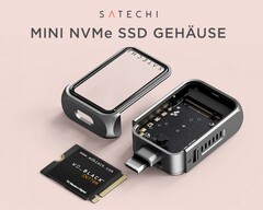 Das neue Satechi M.2 NVMe Mini SSD-Gehäuse nimmt SSDs mit bis zu 2 TB auf. (Bildquelle: Amazon)