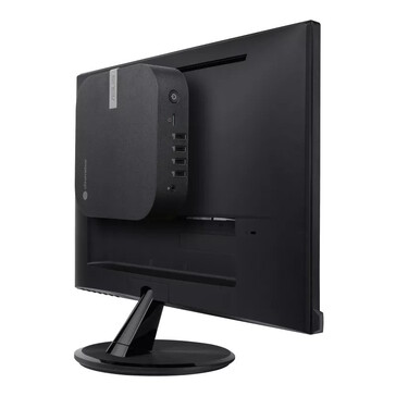 Der PC lässt sich an einem Monitor befestigen