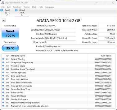 ADATA SE920 arbeitet mit PCIe 4.0 x4