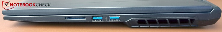 Rechts: SD-Reader, 2x USB-A 3.2 Gen1