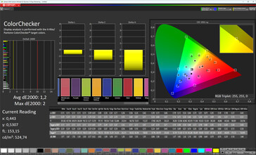 Farbgenauigkeit (Zielfarbraum: P3, Profil: Standard)