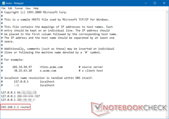 Lokalen IP-Adressen können Namen in der Hosts-Datei zugewiesen werden