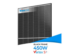 Solarmodul Trina Vertex S+ Glas-Glas mit hoher Leistung und silbernem Rahmen (Bildquelle: Solarhandel24)