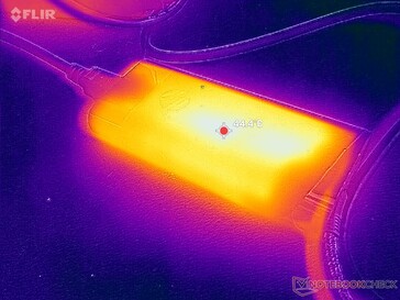 Der AC-Adapter erreicht bei anspruchsvollen Lasten über 45 °C