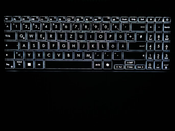 RGB-Tastaturbeleuchtung (hier beispielhaft in Weiß)