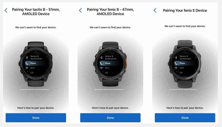 Garmin Rumors konnte Hinweise auf neue LTE-Smartwatches in der Garmin Connect App finden. (Bildquelle: Garmin Rumors)