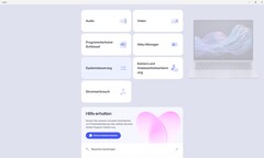 Das Hauptmenü an Einstellmöglichkeiten