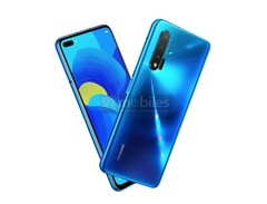 Das Huawei Nova 6 5G zeigt sich vorab per geleaktem offiziellen Renderbild.