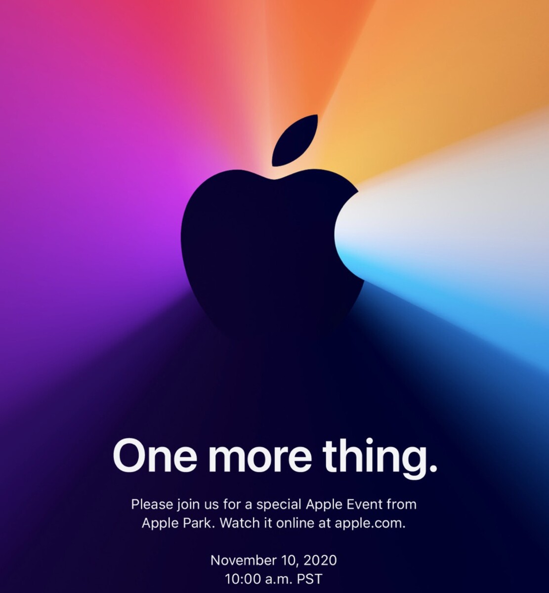 One more thing Apple lädt zum Event am 10. November, ARMMacs und mehr