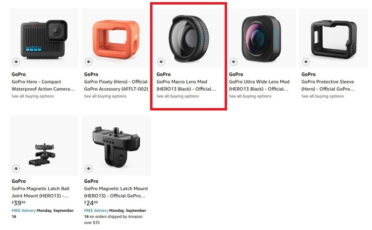 Die vielen, teils neuen Zubehörprodukte für die GoPro Hero 13 Black und GoPro Hero.