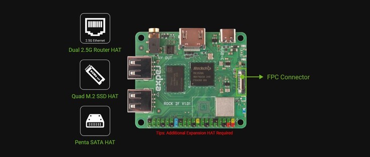 Ein PCIe-Anschluss ist vorhanden (Bildquelle: Radxa)