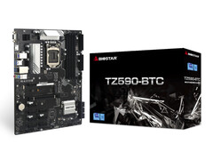 Biostar TZ590 BTC Mining-Mainboard vorgestellt (Quelle: Biostar)