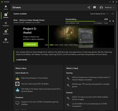 Nvidia GeForce Game Ready Driver 555.99 wird über die Nvidia-App heruntergeladen (Quelle: Eigene Darstellung)