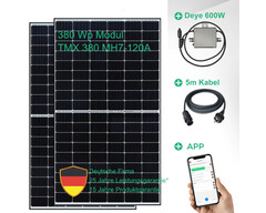 Strom sparen und Umwelt schonen: Balkonkraftwerk zum günstigen Preis (Bild: Deye, Trimax)