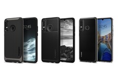 Das Huawei P30 Lite, hier in frühen Renderbildern mit Spigen-Cases, erbt die Triple-Cam vom P20.